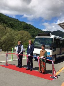 南アルプス林道バス開通式